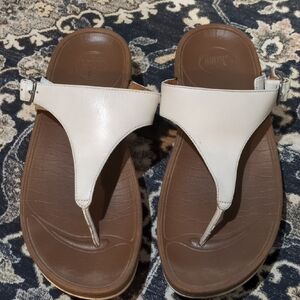 Fitflop Cream and Brown Sandals